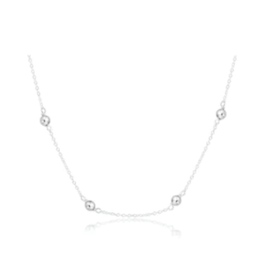 enewton® 15" Sterling Choker Simplicity Chain 4mm Bead Necklace