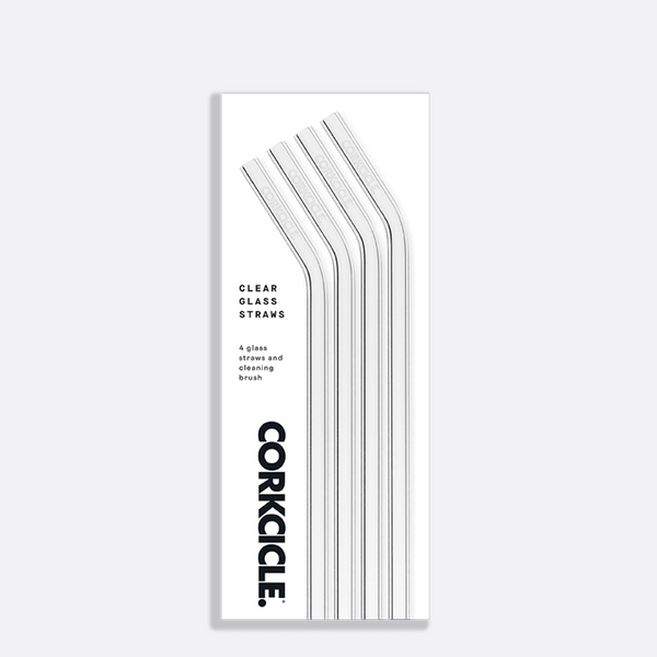 Corkcicle® Clear Glass Tumbler Straw - 4 Pack