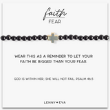 Lenny & Eva® Faith over Fear Stretch Bracelet- Gold