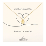 Dogeared® Dipped Gold Modern Shiny Heart Mother & Daughter Necklace