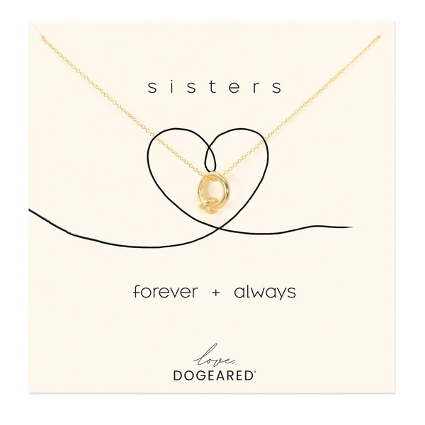 Dogeared® Dipped Gold Modern Knot Sisters Necklace