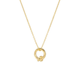 Dogeared® Dipped Gold Modern Knot Sisters Necklace