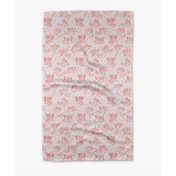 Geometry House® Kitchen Dish Tea Towel -Cupid's My Valentine