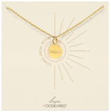 Dogeared® Dipped Gold 16" Peace Comes from Within Necklace