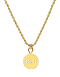 Dogeared® Dipped Gold 16" Peace Comes from Within Necklace