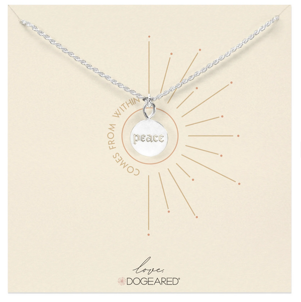 Dogeared® Sterling Silver 16" Peace Comes from Within Necklace