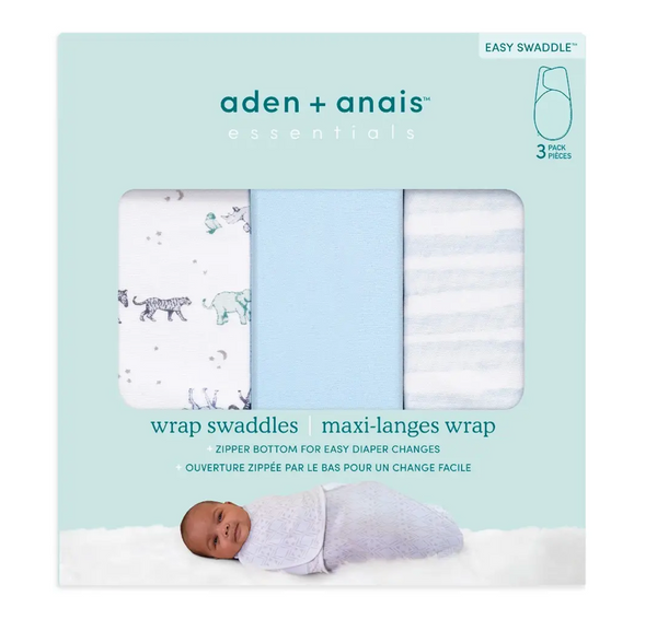 Aden+Anais® 3 Pack Essentials Wrap Swaddles Quick Change