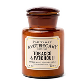 PaddyWax® Apothecary Glass Candle 8oz - Tobacco & Pachouli