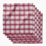 Geometry House® Napkins Set - Candy Cane Plaid