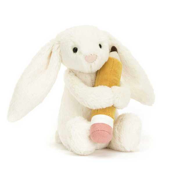 Jellycat® Bashful Cream Bunny with Pencil