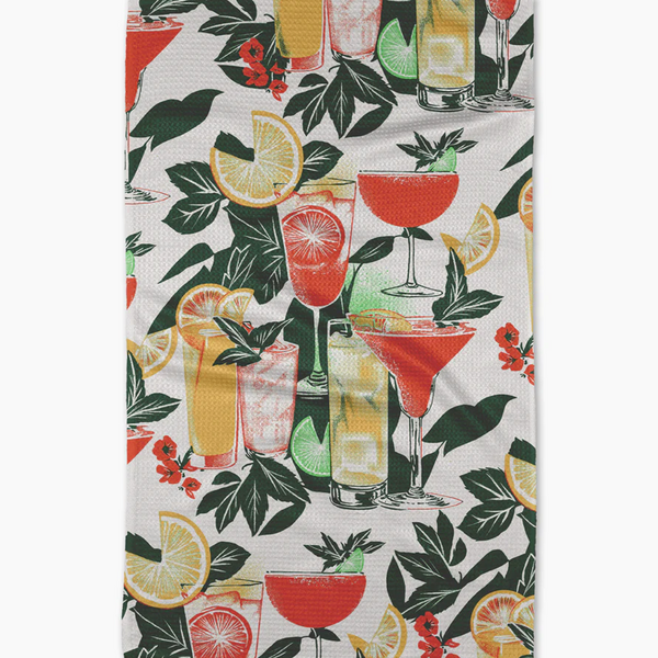 Geometry House® Kitchen Dish Tea Towel - Summer Refreshments