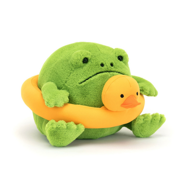 Jellycat® Ricky Fain Frog with Rubber Ring