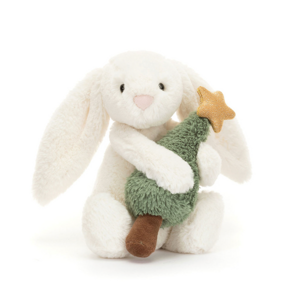 Jellycat® Bashful Bunny with Christmas Tree