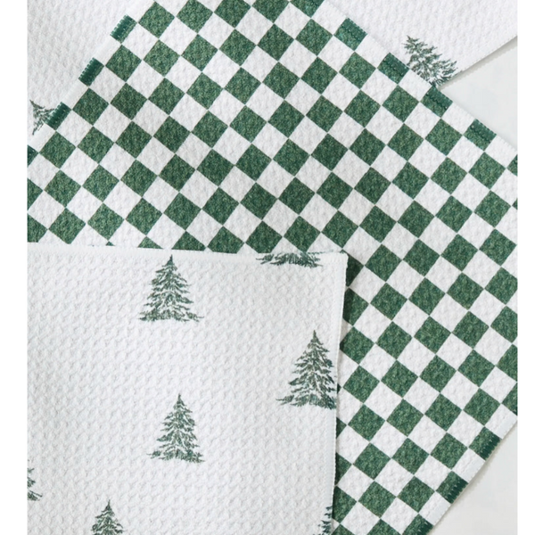 Geometry House® Kitchen Dishcloth Set - Claret