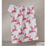 Geometry House® Kitchen Dish Tea Towel - Prancing Reindeer