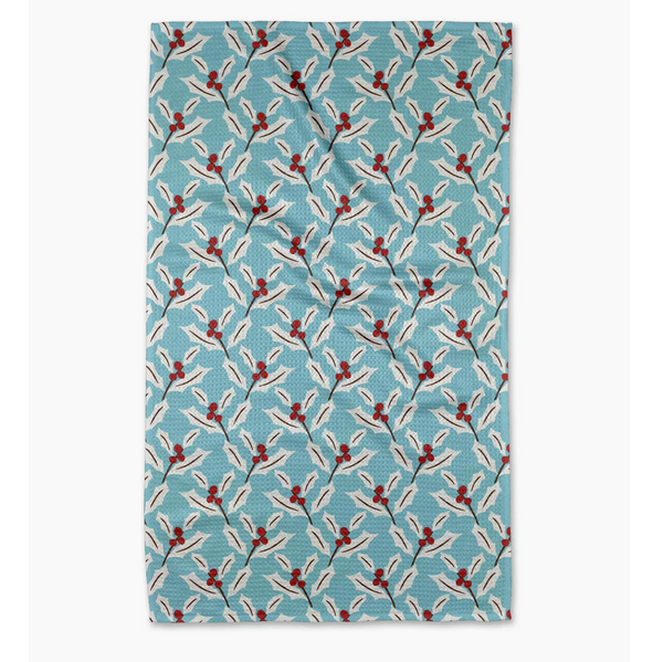 Geometry House® Kitchen Dish Tea Towel - Winter Holly