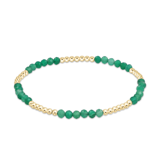 enewton® Blissful Pattern 2.5mm Bead Bracelet - Green Onyx