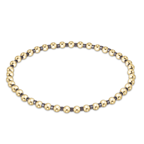 enewton® Hope Grateful- Gold Bead Bracelet - Taupe with a Twist