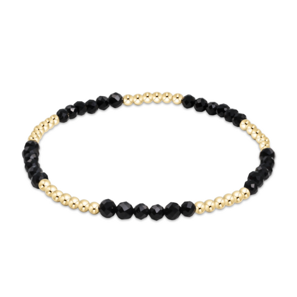 enewton® Blissful Pattern 2.5mm Bead Bracelet - Faceted Onyx