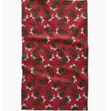 Geometry House® Kitchen Dish Tea Towel - Christmas Berry Bow
