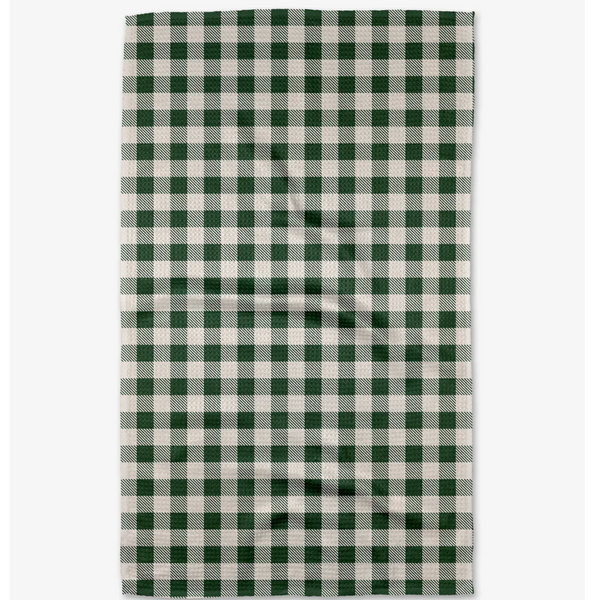 Geometry House® Kitchen Dish Tea Towel - Christmas Gingham