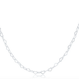 enewton® Sterling Silver Choker Love Heart Chain - 17"