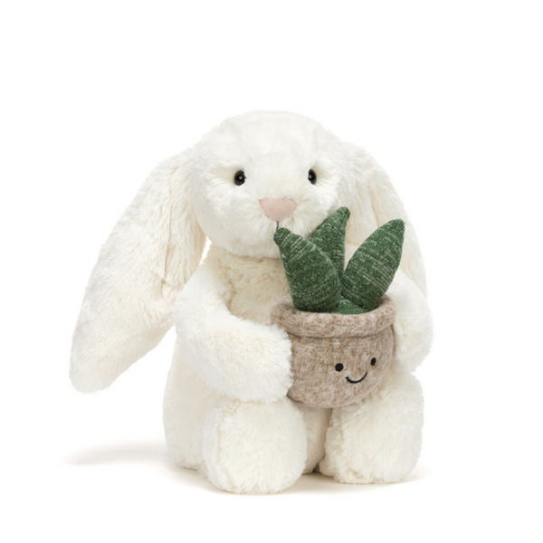 Jellycat® Bashful Cream Bunny with Plant