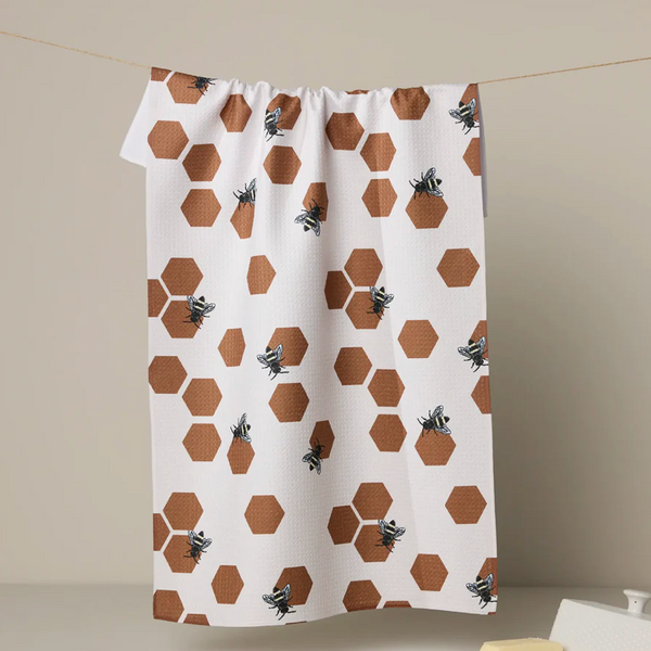 Geometry House® Kitchen Dish Tea Towel - Busy Buzzin