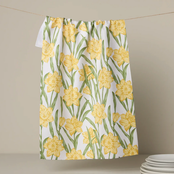 Geometry House® Kitchen Dish Tea Towel - Daffodil Darling
