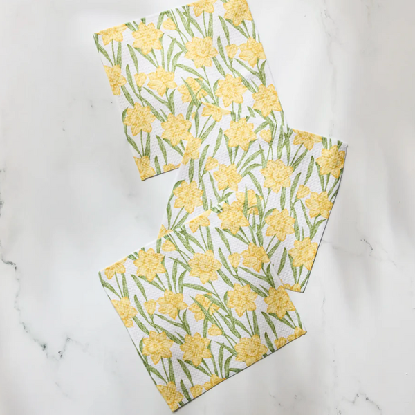 Geometry House® Kitchen Dishcloth Set - Daffodil Darling