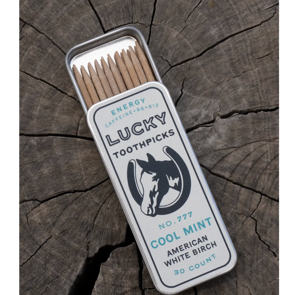 Cool Mint Toothpicks American Made White Birch