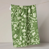 Geometry House® Kitchen Dish Tea Towel - Lucky Draw Symbols