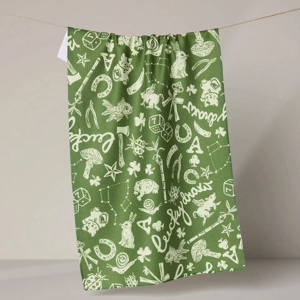 Geometry House® Kitchen Dish Tea Towel - Lucky Draw Symbols