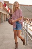 Sewn & Seen® Oversized Short Sleeve Button Down Shirt
