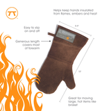 Fox Run™ Outset Brown Leather Grill Mitt