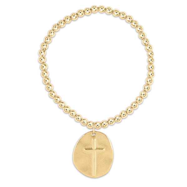 enewton® Classic 4mm Gold Bead Bracelet with Inspire Charm