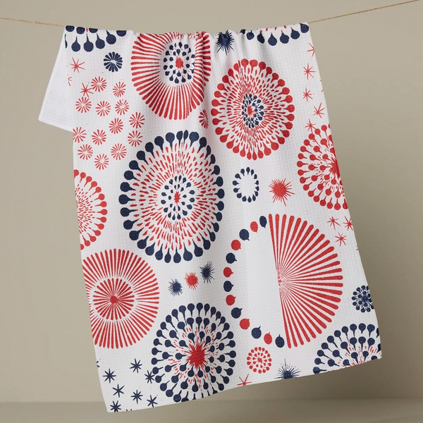 Geometry House® Kitchen Dish Tea Towel - Freedom Sparks - Multi