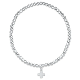 enewton® Extends Sterling 3mm Bead Signature Cross Bracelet