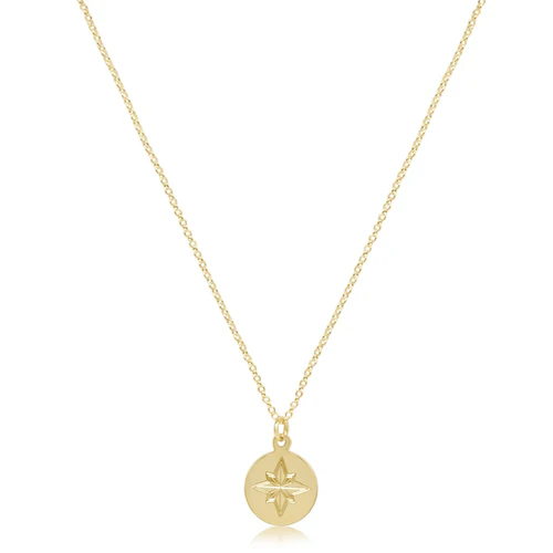 enewton® 16" Gold Necklace Direction Disc