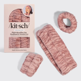 Kitsch® Spa Headband and Wristlets 3pc Set - Terracotta