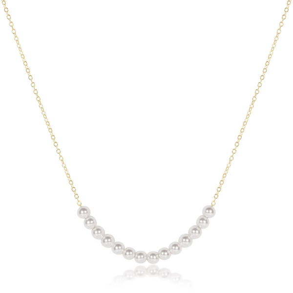 enewton® 16" Gold Classic Beaded Bliss Necklace 4mm Pearl
