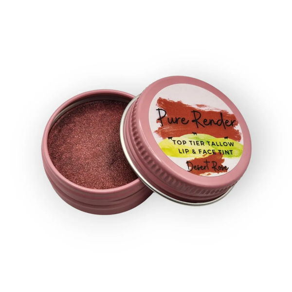 Pure Render Tallow® Wagyu Tallow Lip & Face Tint - Desert Rose