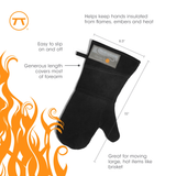 Outset® Black Leather Grill Mitt