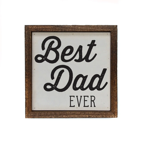 Driftless Studios® Inset Wooden Box Sign - Best Dad EVER