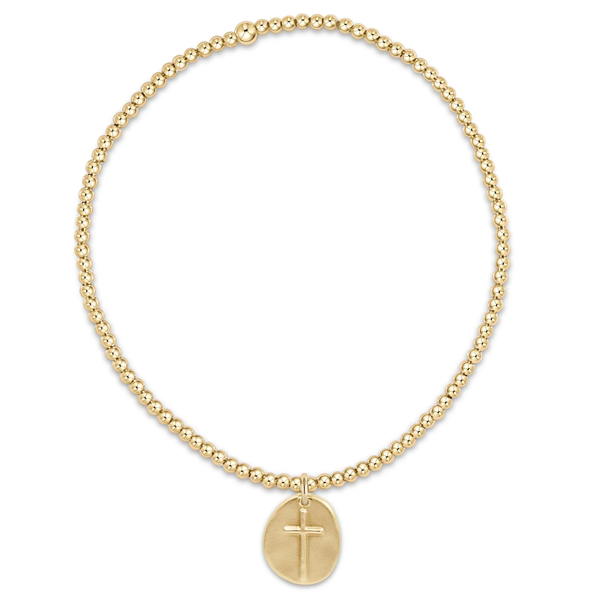 enewton® Classic 2mm Gold Bead Bracelet with Small Inspire Charm