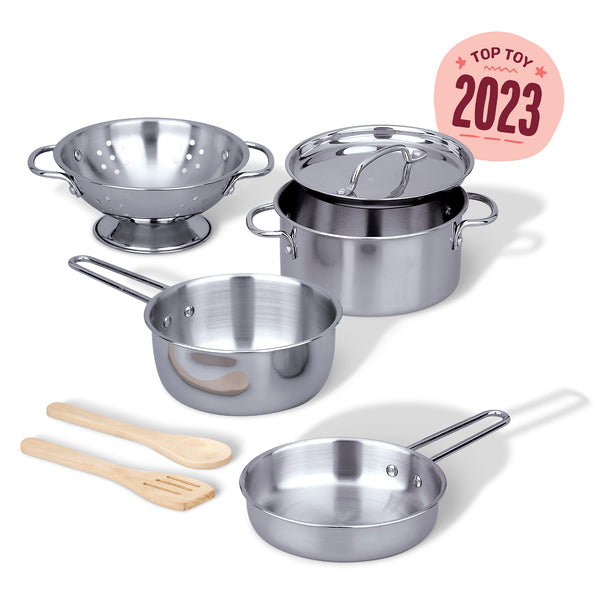 Melissa and Doug® Stainless Steel Pots & Pans Play Set