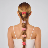 Kitsch® Ruched Satin Scrunchies 5 piece Set - Assorted Cherry Blossom