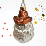 Ornamentally You® Western Cowboy Santa Glass Ornament