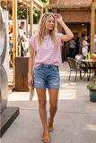 Sewn & Seen® Striped Cap Sleeve Relaxed Fit Top