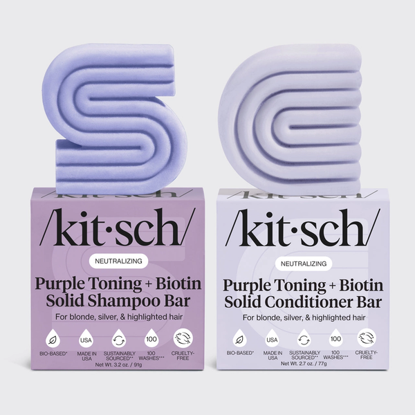 Kitsch® Purple Toning Botin Solid Shampoo & Conditioner Bar Combo Pack